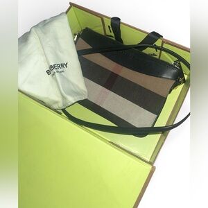 Burberry Checkered Crossbody Bag with Black Strap